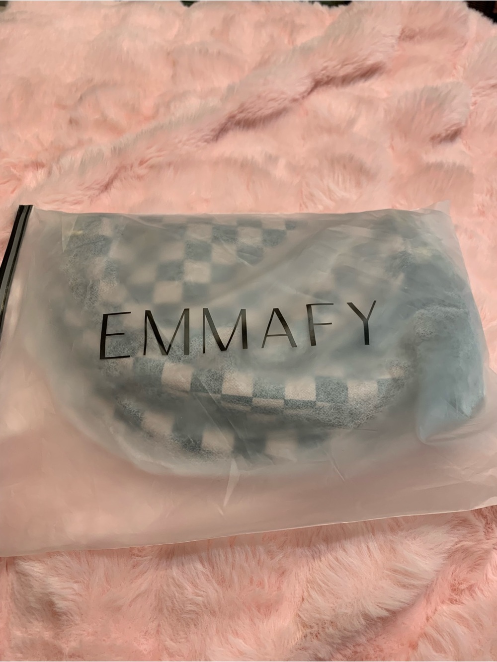 Emmafy Black and tan Checkered Crossbody Bag